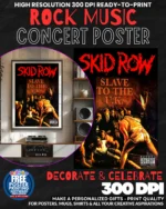 Skid Row 1 Music Rock Concert Poster Wall Art