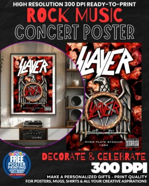 Slayer 3 Music Rock Concert Poster Wall Art