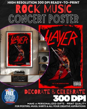 Slayer 8 Music Rock Concert Poster Wall Art