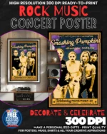 Smashing Pumpkins 1 Music Rock Concert Poster Wall Art