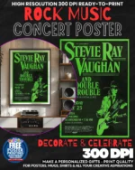Stevie Ray Vaughan 3 Music Rock Concert Poster Wall Art
