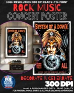 System Of A Down 1 Music Rock Concert Poster Wall Art