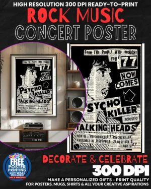 Talking Heads 2 Music Rock Concert Poster Wall Art
