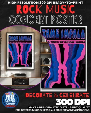 Tame Impala 1 Music Rock Concert Poster Wall Art