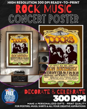 The Doors 2 Music Rock Concert Poster Wall Art