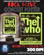 The Who 2 Music Rock Concert Poster Wall Art