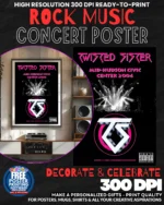 Twisted Sister 1 Music Rock Concert Poster Wall Art