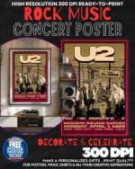 U2 6 Music Rock Concert Poster Wall Art