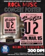 U2 8 Music Rock Concert Poster Wall Art