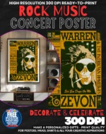 Warren Zevon 1 Music Rock Concert Poster Wall Art