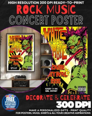 White Zombie 1 Music Rock Concert Poster Wall Art