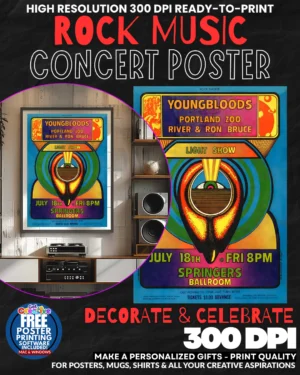 Youngbloods 1 Music Rock Concert Poster Wall Art