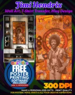 Jimi Hendrix Wall Art Transfers Poster Pinup