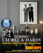 Laurel & Hardy Wall Art Poster Pinup Transfer