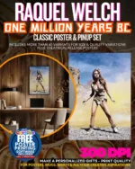Raquel Welch One Million Years BC Wall Art Pinup Set