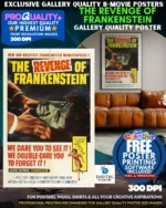 The Revenge Of Frankenstein- Gallery Quality B Movie Poster