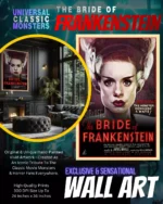 Universal Monsters The Bride Of Frankenstein - Classic Horror Movie Poster Art